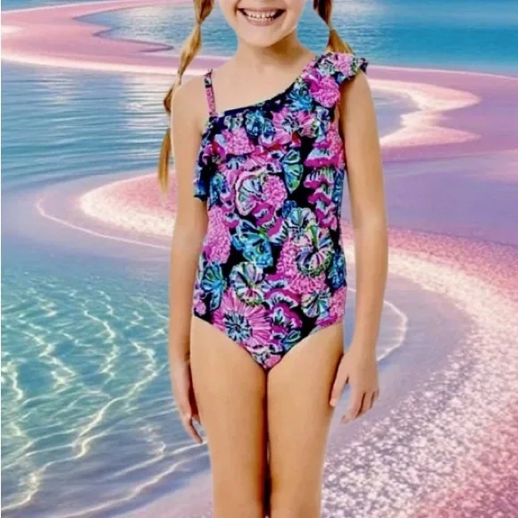 Lilly Pulitzer Girls Zita swimsuit Size 7 - Picture 6 of 6